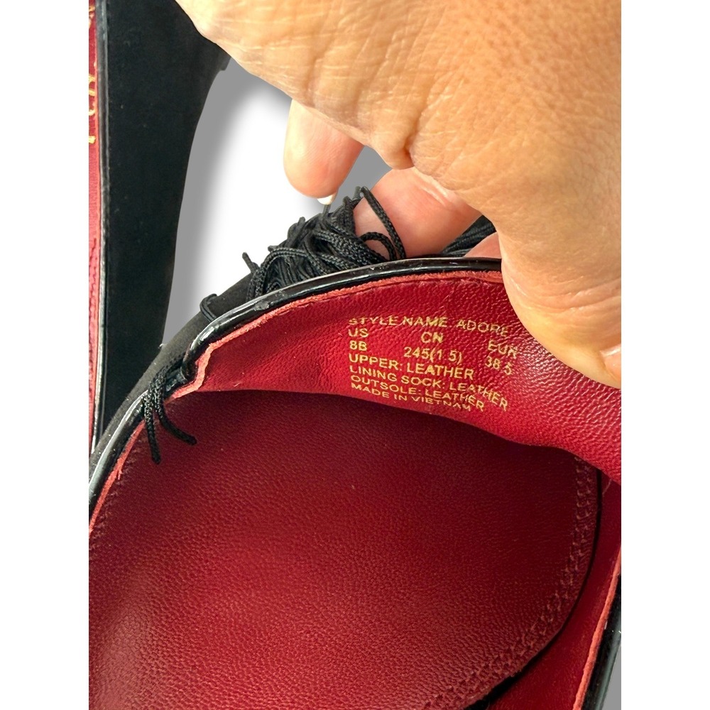 Kate Spade New York Adore Black Suede Tassel Pointed Toe Flats Size 8B - Picture 12 of 13